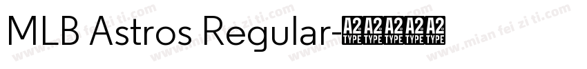 MLB Astros Regular字体转换